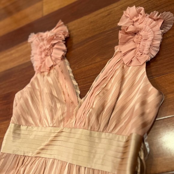 BCBGMAXAZRIA Cameo Torey V-Neck Long Dress - Picture 3 of 7